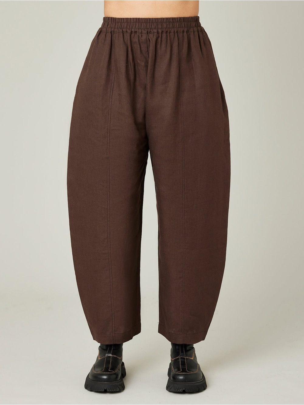 Beyond Nine Mabel linen pants in Chocolate